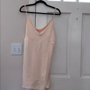 Faux satin dress
